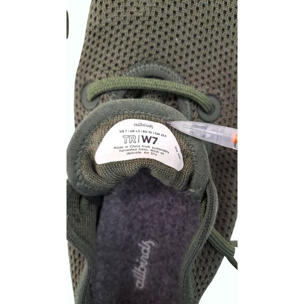 Allbirds Womens Tree Runners Sneakers Shoes Green Size 7 Lightweight Sustainable - Picture 2 of 8